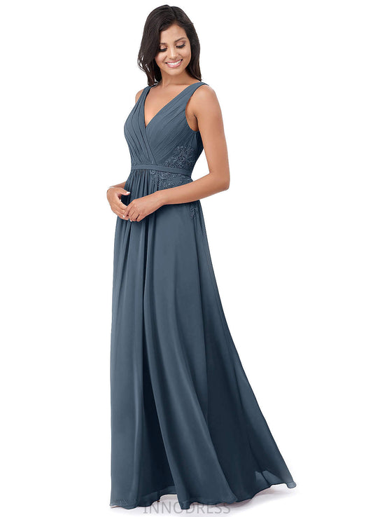 Yadira Sleeveless Natural Waist Straps Floor Length Off The Shoulder Bridesmaid Dresses