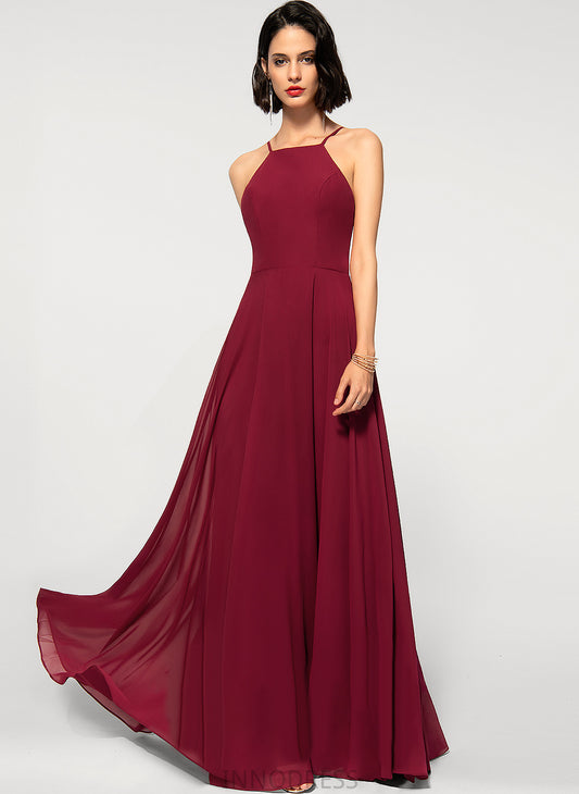 Fabric A-Line Neckline Scoop Straps&Sleeves Length Floor-Length Square Silhouette Kaylin Sleeveless V-Neck Bridesmaid Dresses