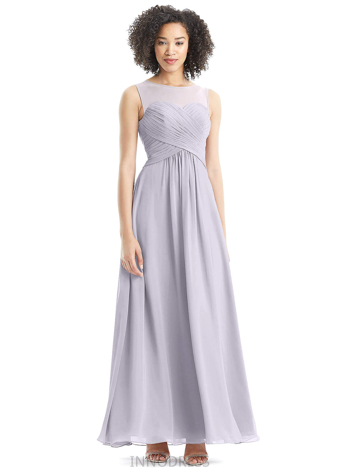 Kristina Sleeveless Floor Length Spaghetti Staps A-Line/Princess Natural Waist Bridesmaid Dresses