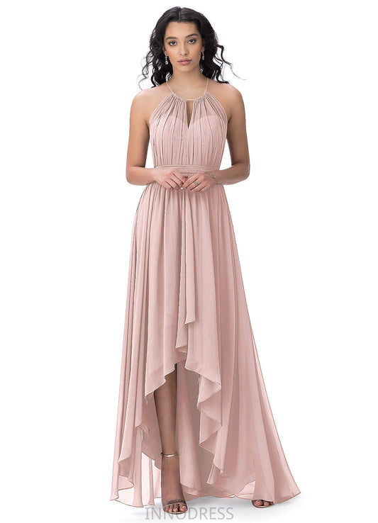 Susan Natural Waist A-Line/Princess Sleeveless Stretch Satin Floor Length Straps Bridesmaid Dresses