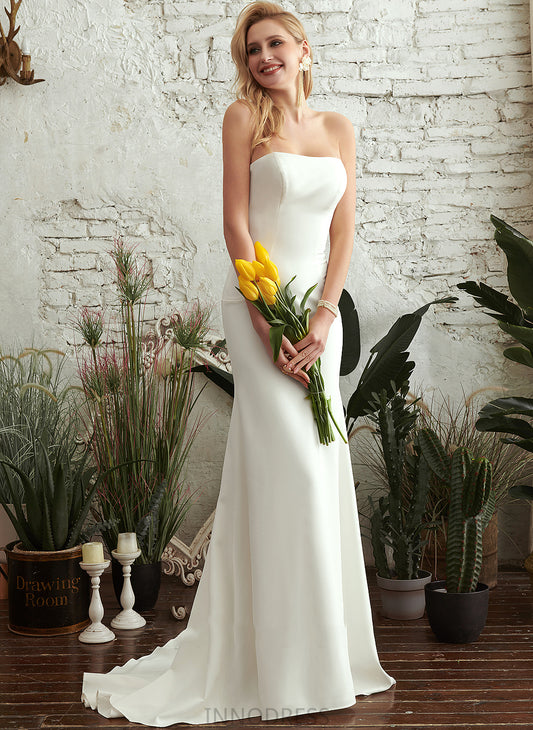 Dress Strapless Train Wedding Wedding Dresses Sweep Trumpet/Mermaid Cadence