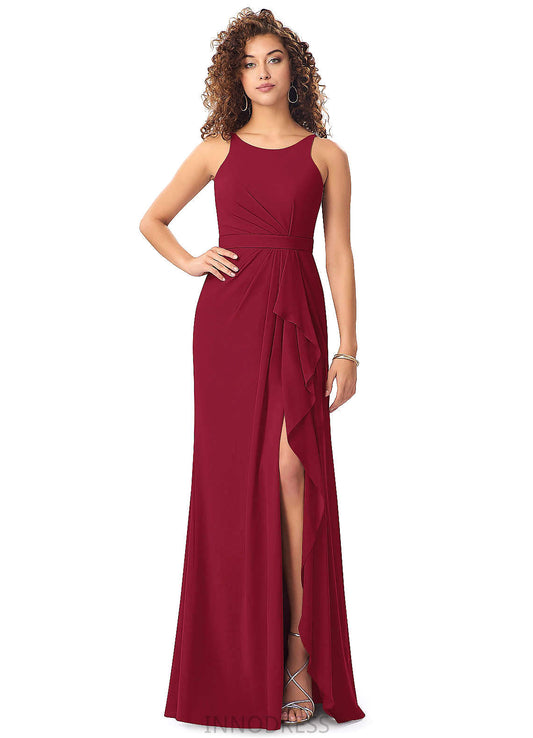 Presley Floor Length Sleeveless Halter A-Line/Princess Natural Waist Bridesmaid Dresses