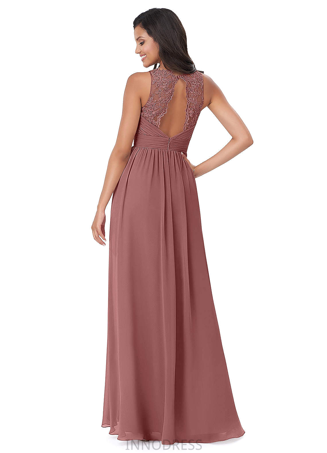 Deanna A-Line/Princess Sleeveless Floor Length Natural Waist V-Neck Bridesmaid Dresses