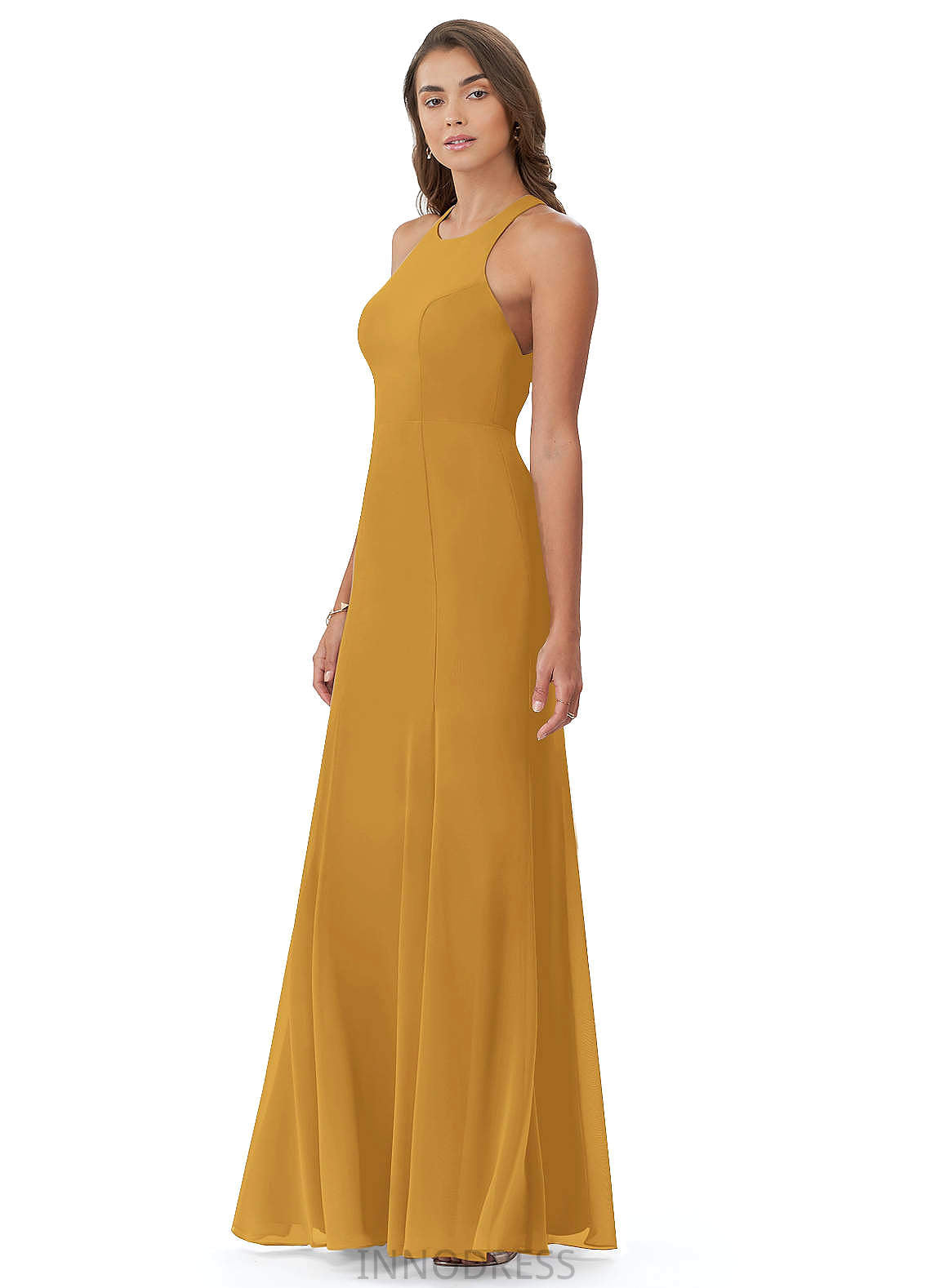 Madeleine One Shoulder Floor Length Natural Waist Sleeveless A-Line/Princess Bridesmaid Dresses