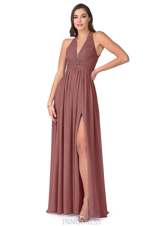 Paulina Floor Length Sleeveless Straps Sheath/Column Bridesmaid Dresses