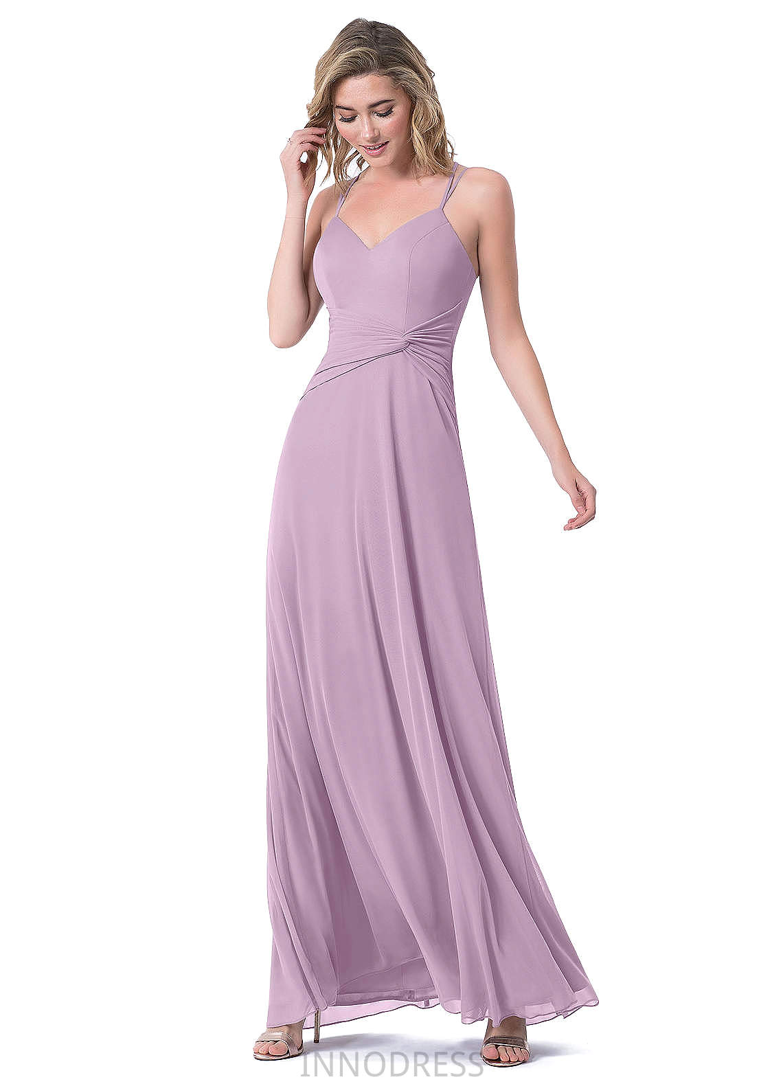 Alisha Trumpet/Mermaid Natural Waist Floor Length Sleeveless Spaghetti Staps Bridesmaid Dresses