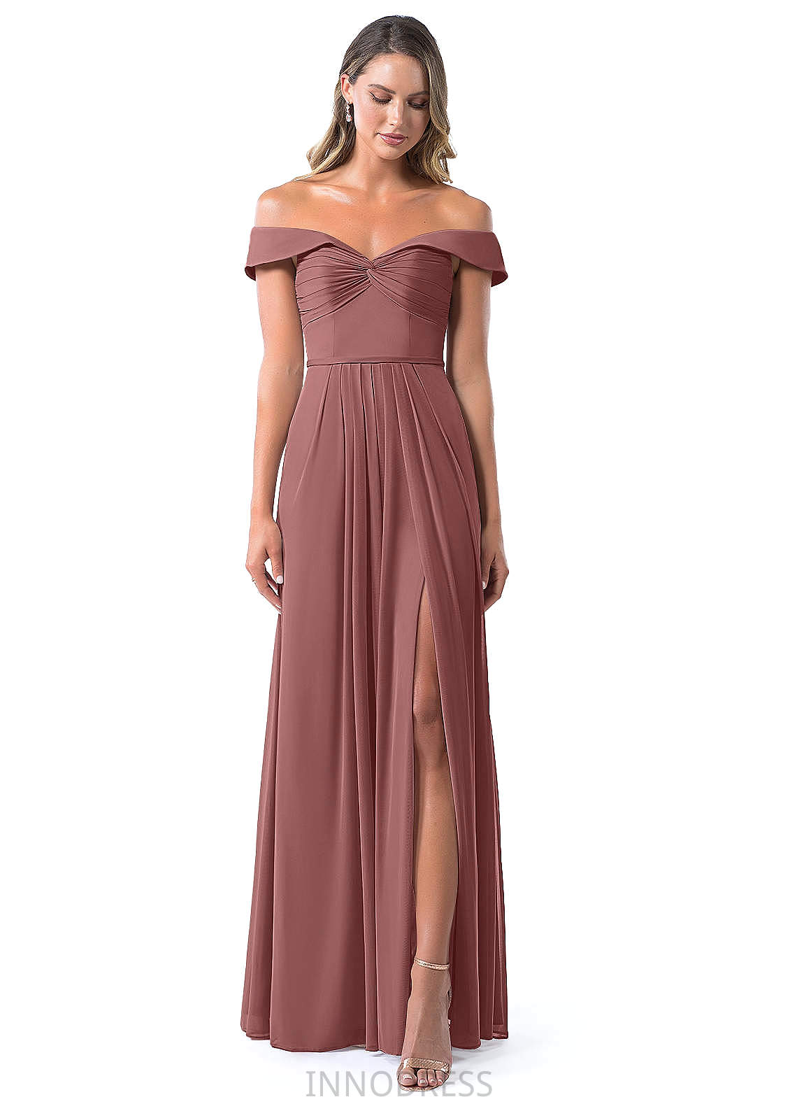 Hedwig Floor Length Natural Waist Spaghetti Staps Sleeveless Bridesmaid Dresses