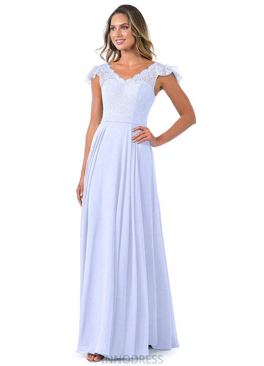 Emerson Sleeveless Floor Length Scoop A-Line/Princess Natural Waist Bridesmaid Dresses