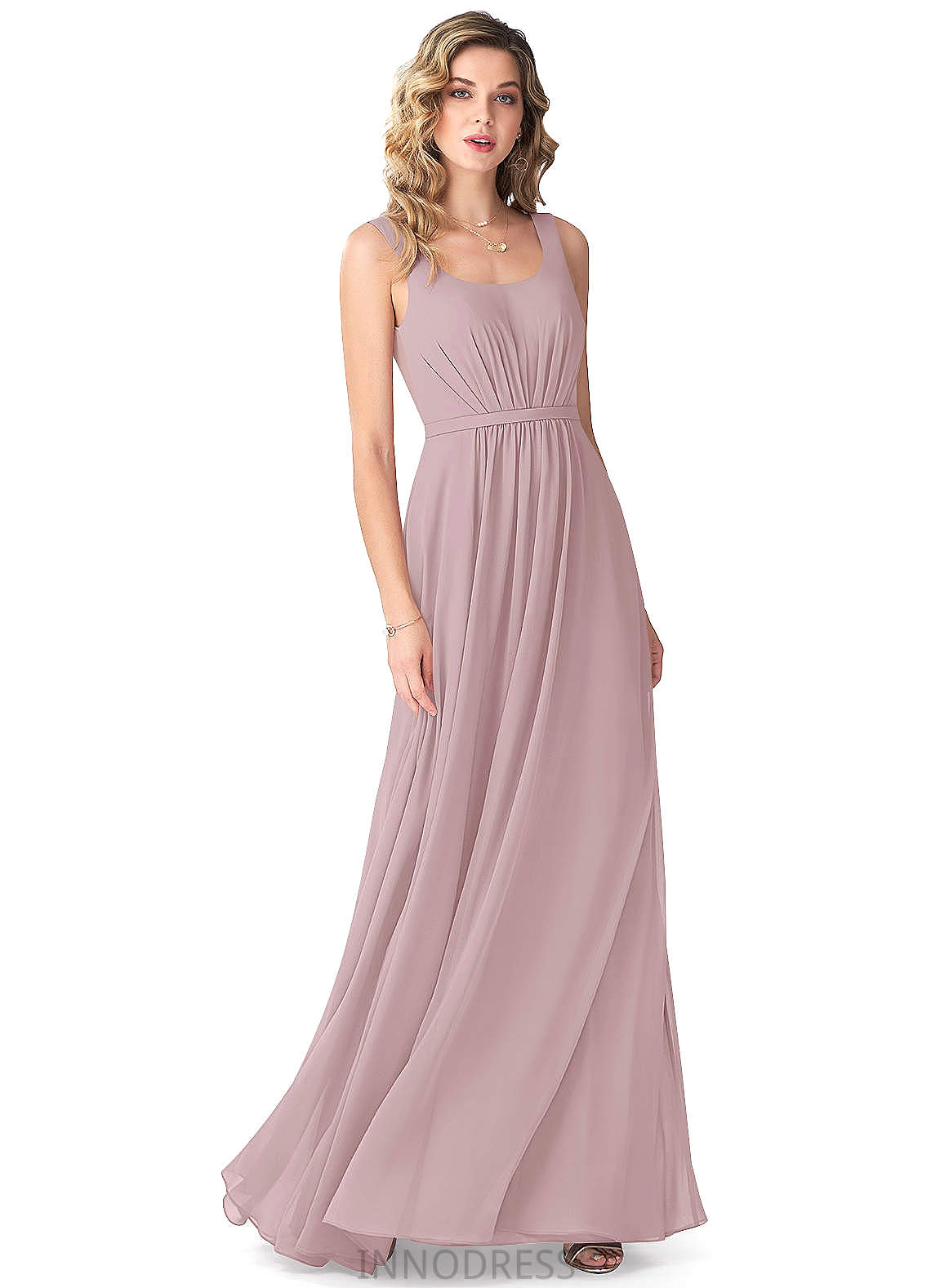 Sibyl Natural Waist Trumpet/Mermaid Floor Length Sleeveless Satin Spaghetti Staps Bridesmaid Dresses