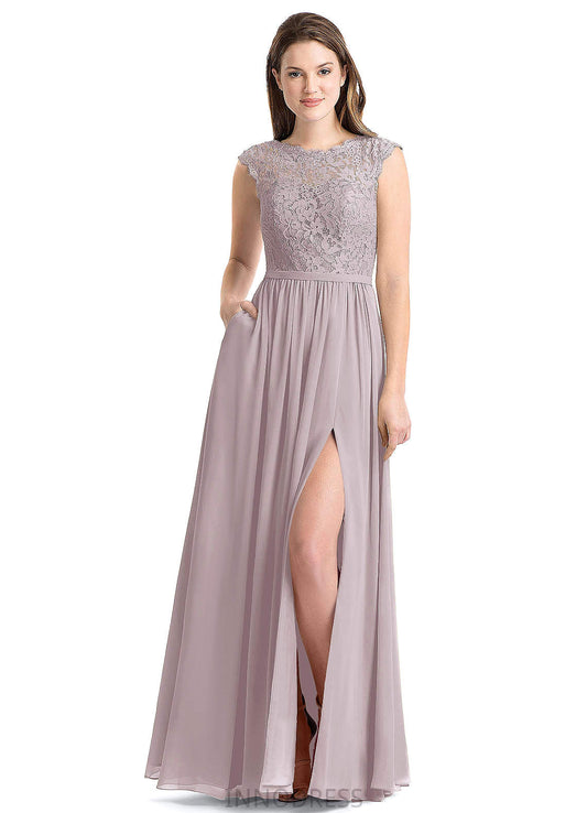 Kaiya V-Neck A-Line/Princess Natural Waist Floor Length Sleeveless Bridesmaid Dresses