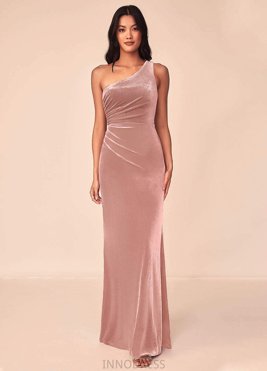 Charlize A-Line/Princess V-Neck Floor Length Natural Waist Sleeveless Bridesmaid Dresses