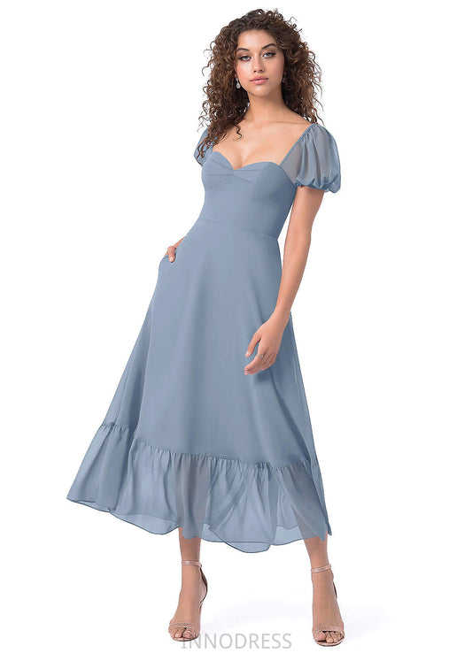 Naima Natural Waist Floor Length A-Line/Princess Sleeveless Scoop Bridesmaid Dresses