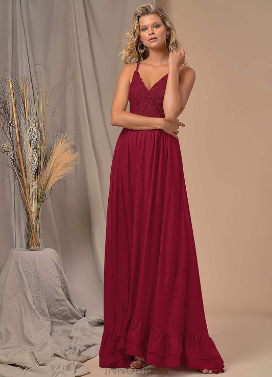 Jaylin Satin Tea Length Sheath/Column Natural Waist Spaghetti Staps Sleeveless Bridesmaid Dresses