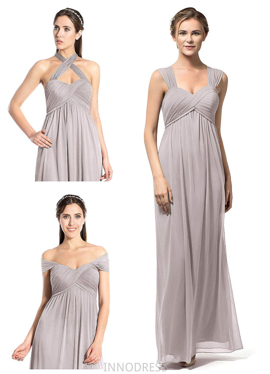 Ayanna Sleeveless Floor Length A-Line/Princess Empire Waist V-Neck Bridesmaid Dresses