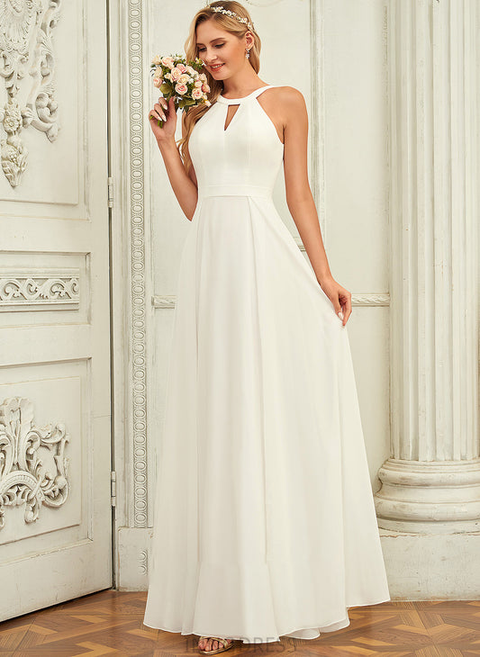 Dress Chiffon Aurora Scoop Wedding Neck Wedding Dresses Floor-Length A-Line