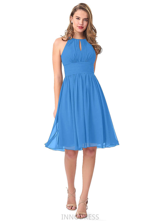 Ashlee Spaghetti Staps Natural Waist Floor Length A-Line/Princess Sleeveless Bridesmaid Dresses