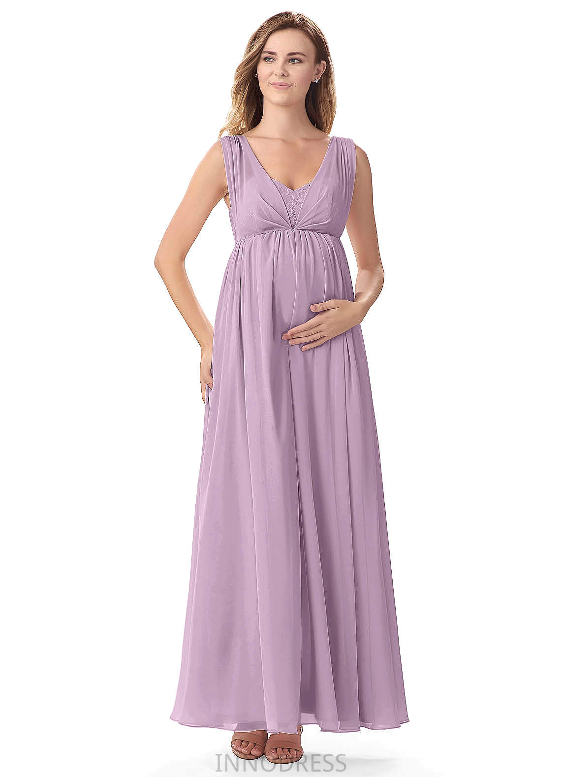 Lailah Velvet Trumpet/Mermaid Spaghetti Staps Floor Length Sleeveless Natural Waist Bridesmaid Dresses