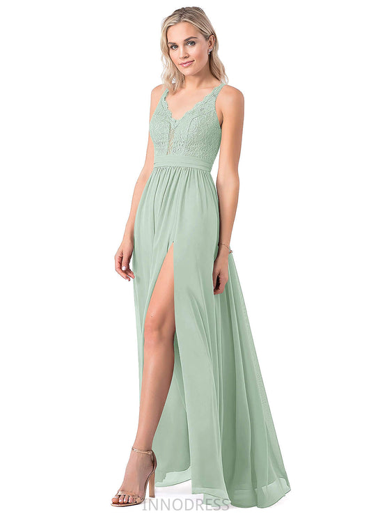 Isabela Floor Length A-Line/Princess Sleeveless One Shoulder Natural Waist Bridesmaid Dresses