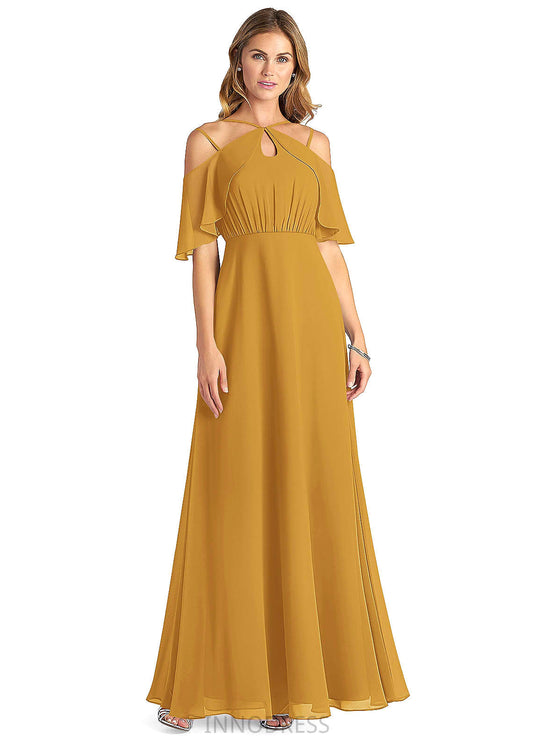 Veronica Sleeveless A-Line/Princess V-Neck Natural Waist Floor Length Bridesmaid Dresses