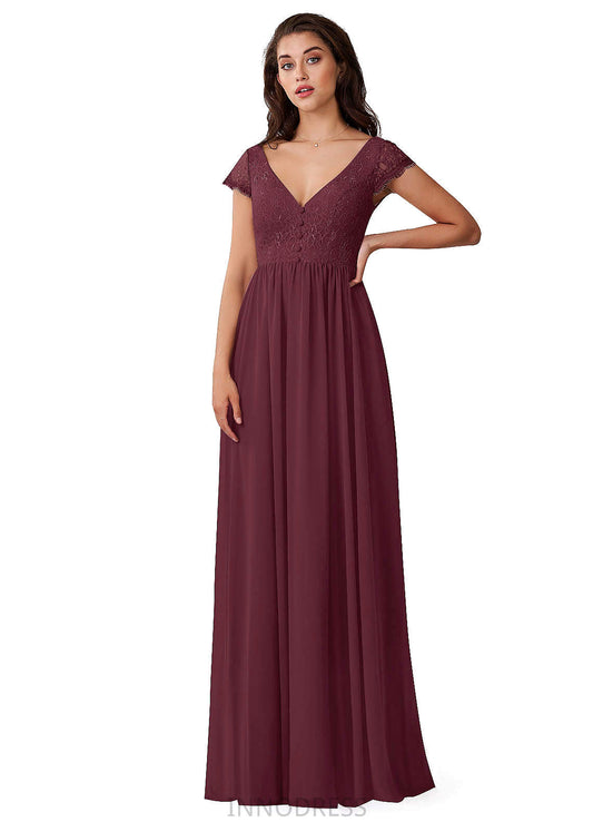 Sabrina Floor Length Straps Sleeveless Sheath/Column Bridesmaid Dresses