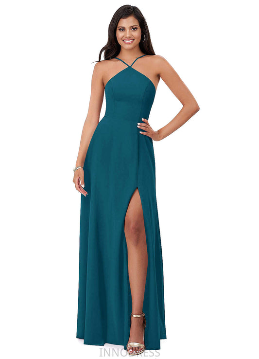 Juliet Sleeveless Floor Length Natural Waist Velvet Spaghetti Staps Trumpet/Mermaid Bridesmaid Dresses