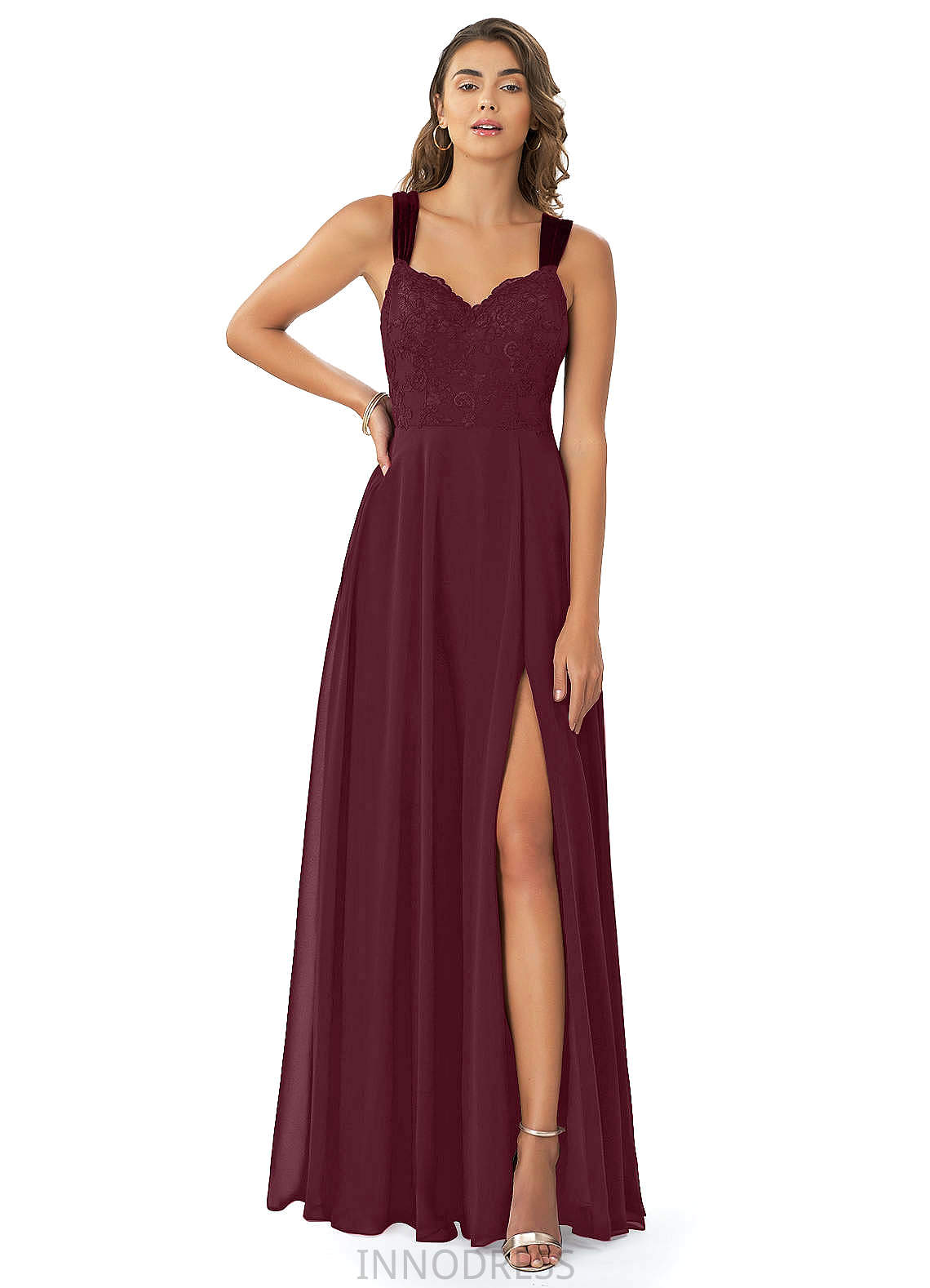 Kiera Scoop Floor Length A-Line/Princess Sleeveless Natural Waist Bridesmaid Dresses