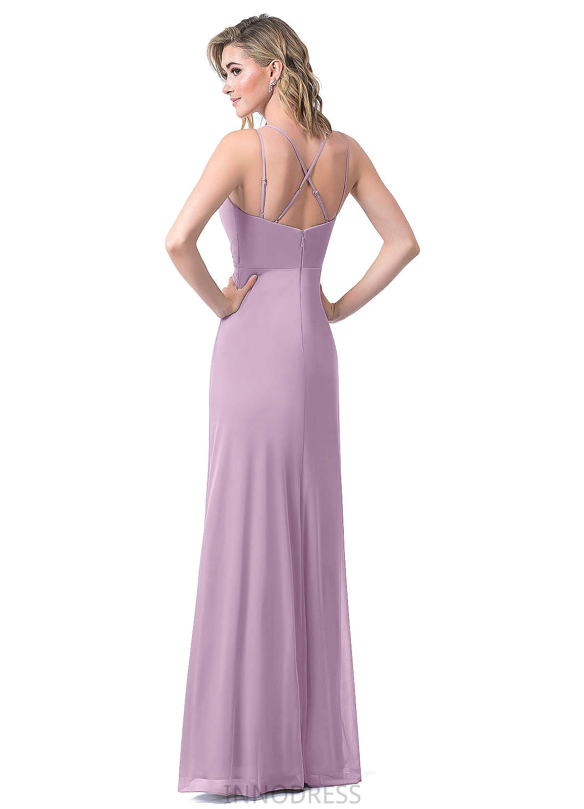 Alisha Trumpet/Mermaid Natural Waist Floor Length Sleeveless Spaghetti Staps Bridesmaid Dresses