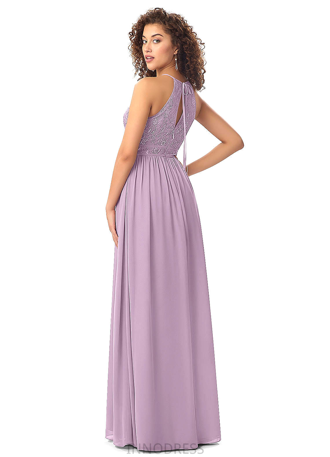 Carolyn Natural Waist Sleeveless Floor Length A-Line/Princess Spaghetti Staps Bridesmaid Dresses