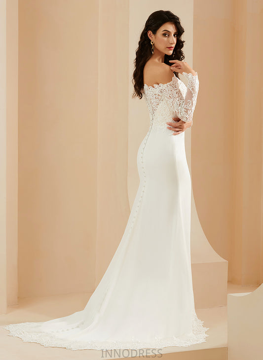 Dress Jolie Wedding Train Lace Trumpet/Mermaid Court With Off-the-Shoulder Wedding Dresses