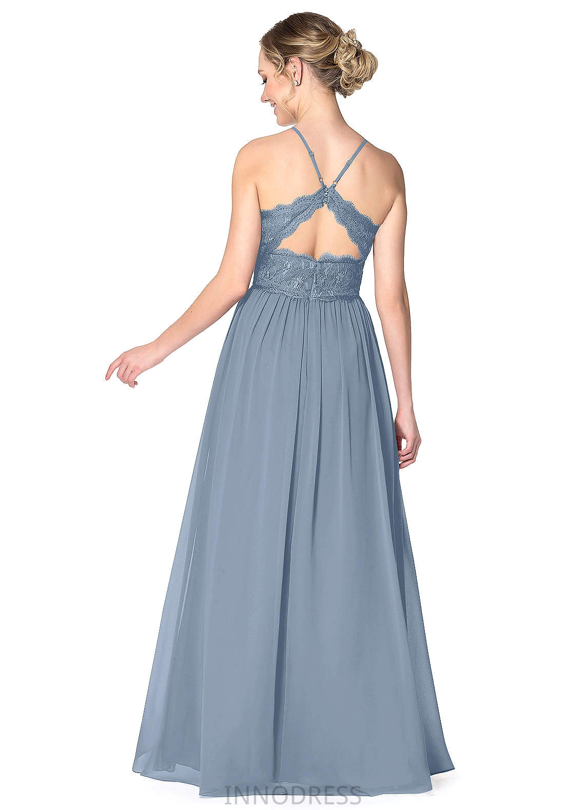 Harriet Sleeveless V-Neck Floor Length Natural Waist A-Line/Princess Bridesmaid Dresses