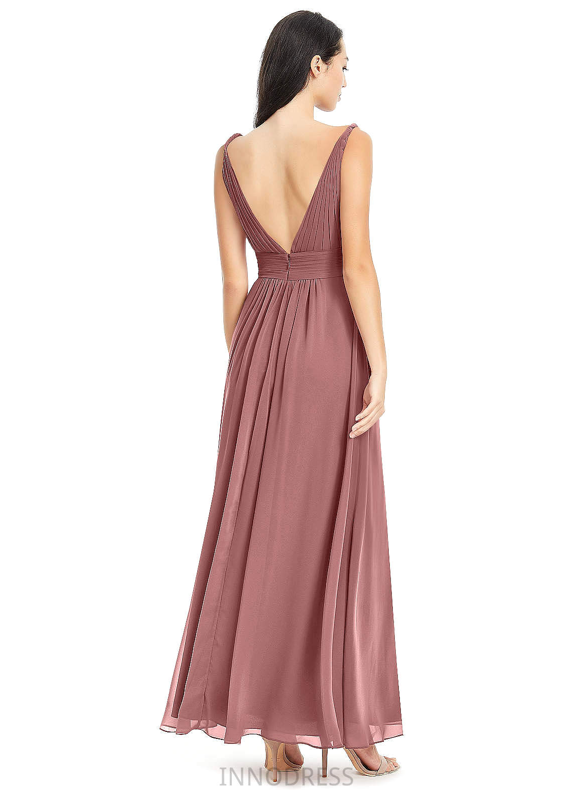 Kelsey Floor Length Sleeveless Natural Waist A-Line/Princess Straps Bridesmaid Dresses