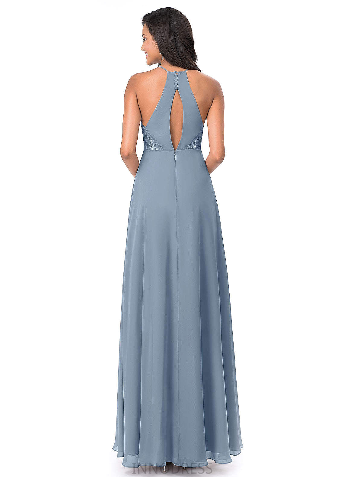 Shayna Spandex Trumpet/Mermaid Natural Waist Floor Length Sleeveless Bridesmaid Dresses