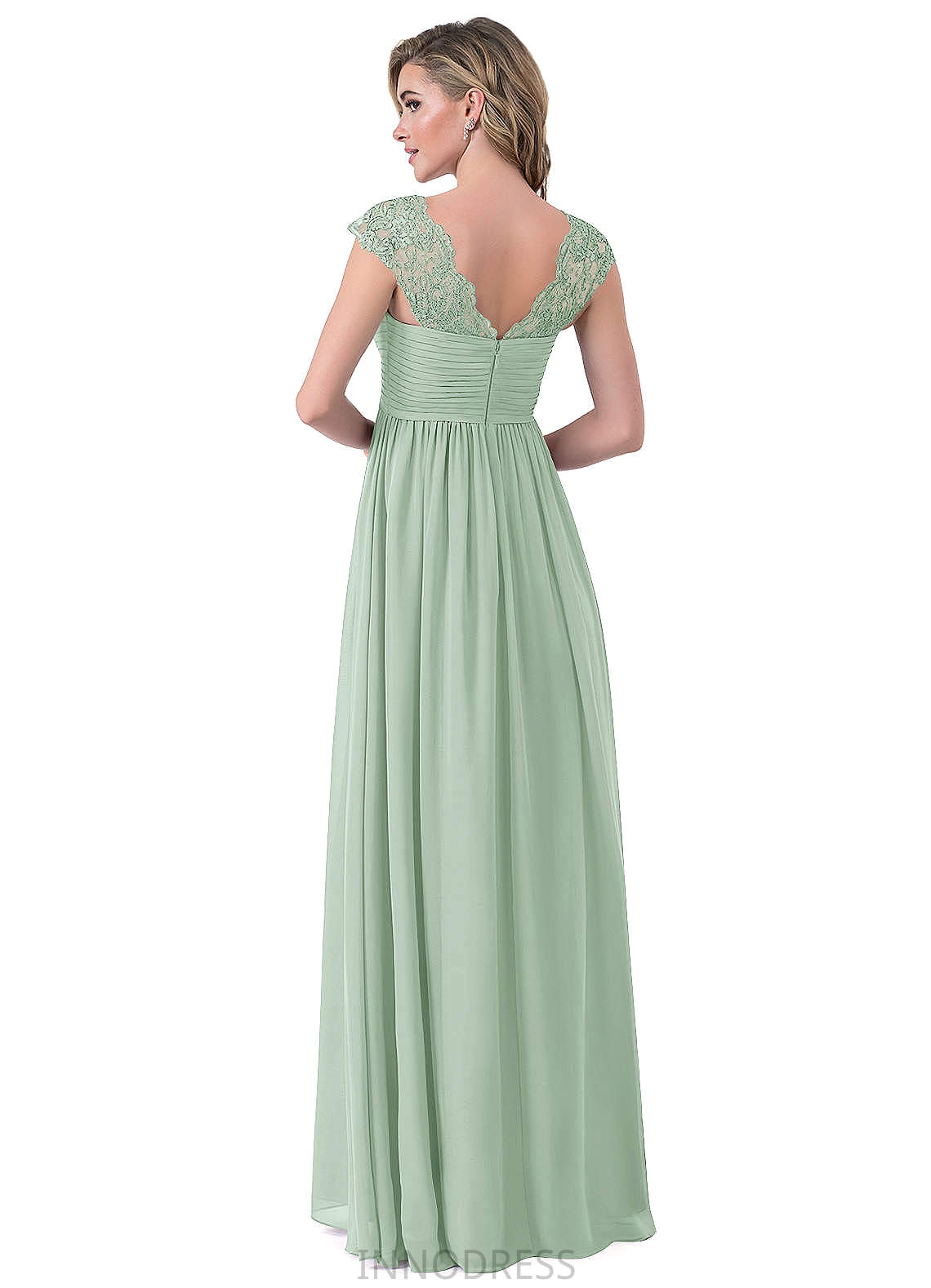 Ayanna Floor Length Natural Waist V-Neck Sleeveless A-Line/Princess Bridesmaid Dresses