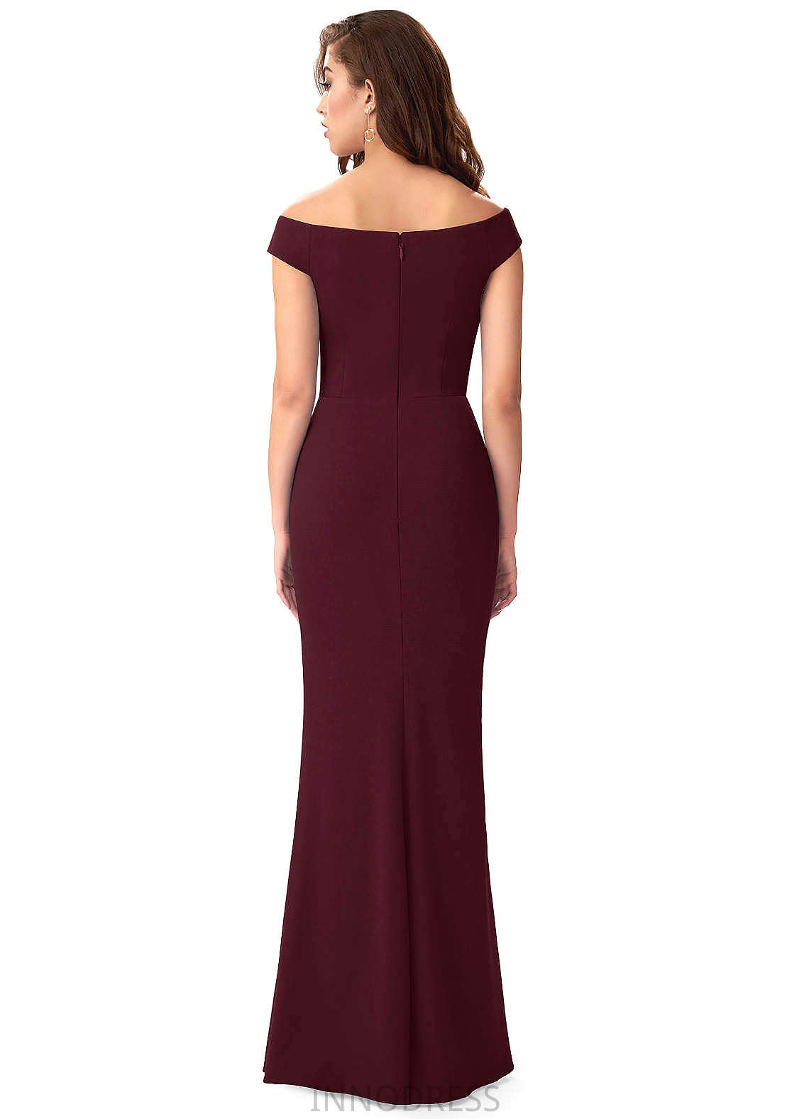 Glenda Floor Length Sleeveless Spaghetti Staps Natural Waist Sheath/Column Bridesmaid Dresses