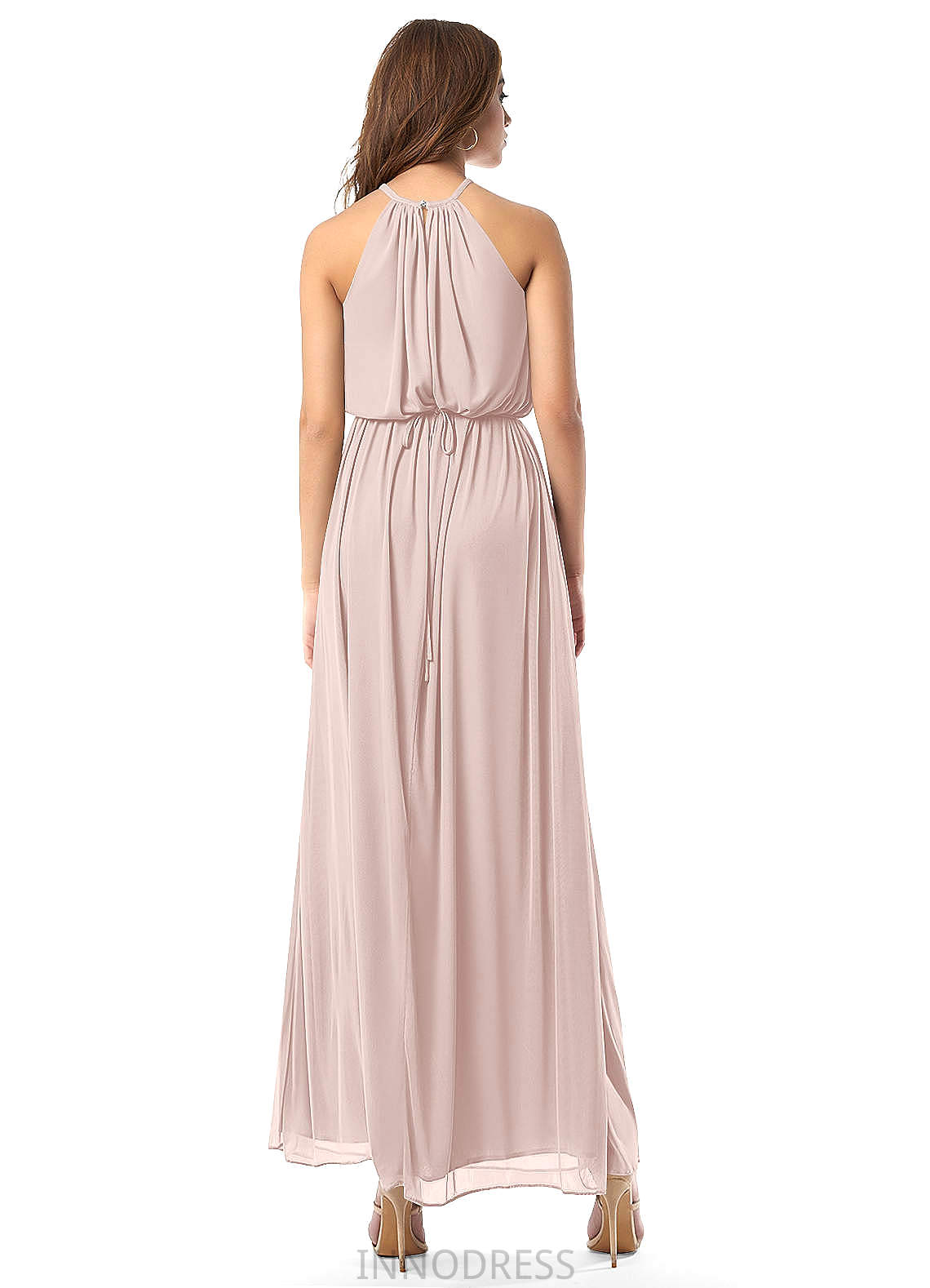 Janiyah A-Line/Princess Floor Length Natural Waist Sleeveless Scoop Bridesmaid Dresses