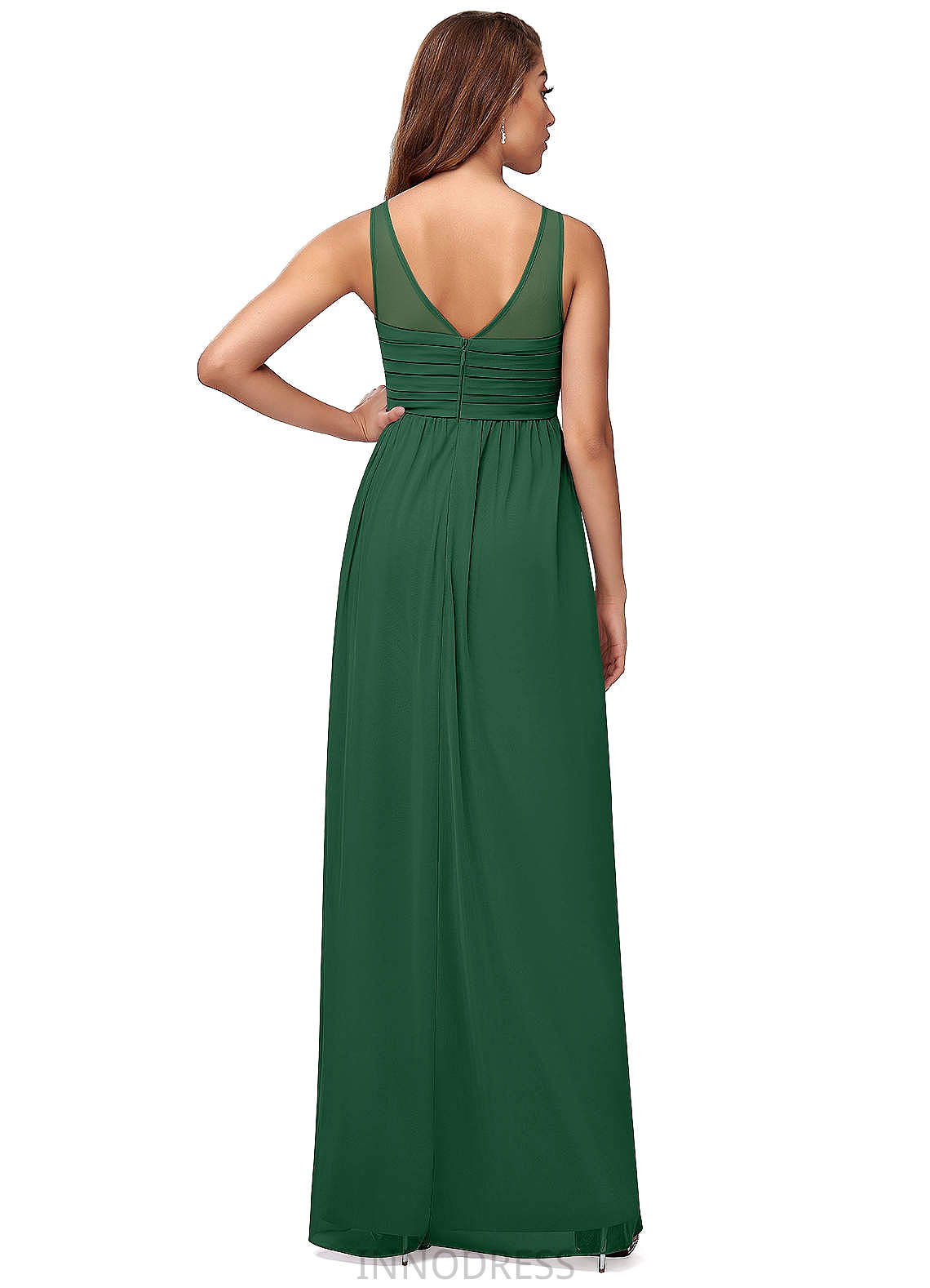 Lucy Spandex Spaghetti Staps Trumpet/Mermaid Natural Waist Floor Length Sleeveless Bridesmaid Dresses