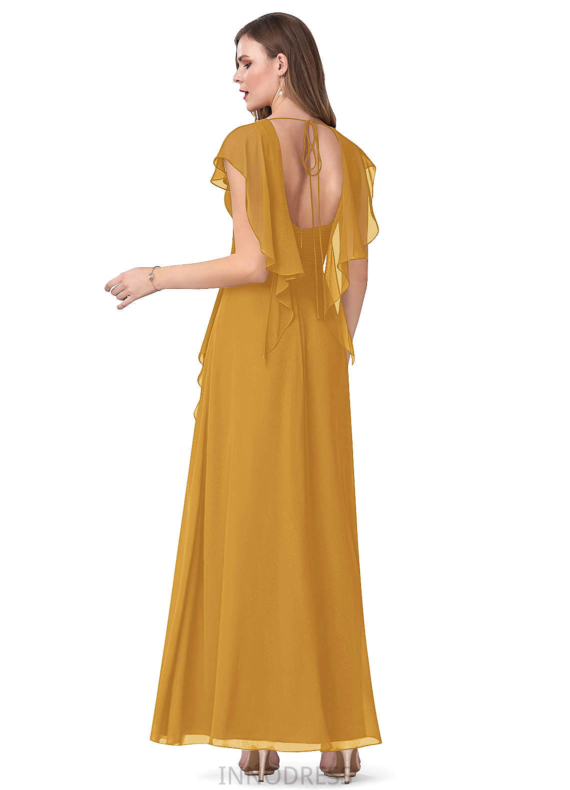 Hedwig A-Line/Princess Spaghetti Staps Floor Length Sleeveless Natural Waist Bridesmaid Dresses