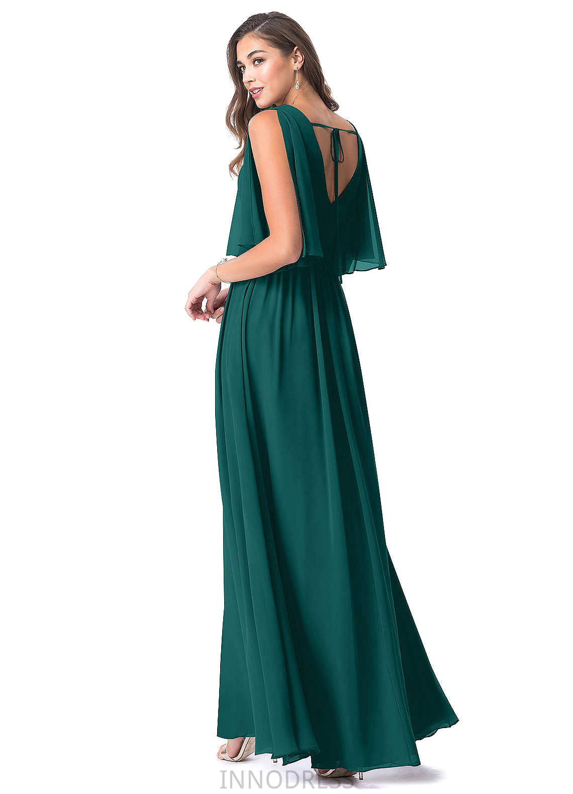 Erica Floor Length Sleeveless Natural Waist Spaghetti Staps A-Line/Princess Bridesmaid Dresses