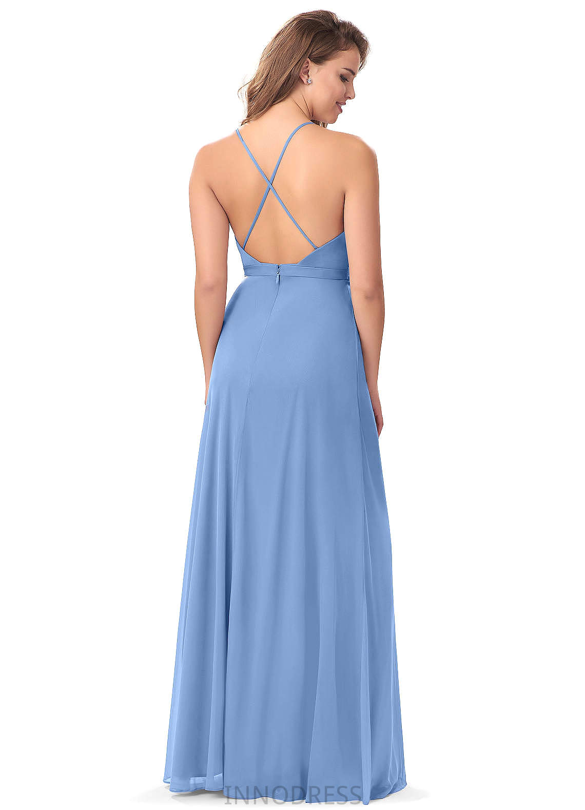 Campbell Scoop A-Line/Princess Floor Length Sleeveless Natural Waist Bridesmaid Dresses