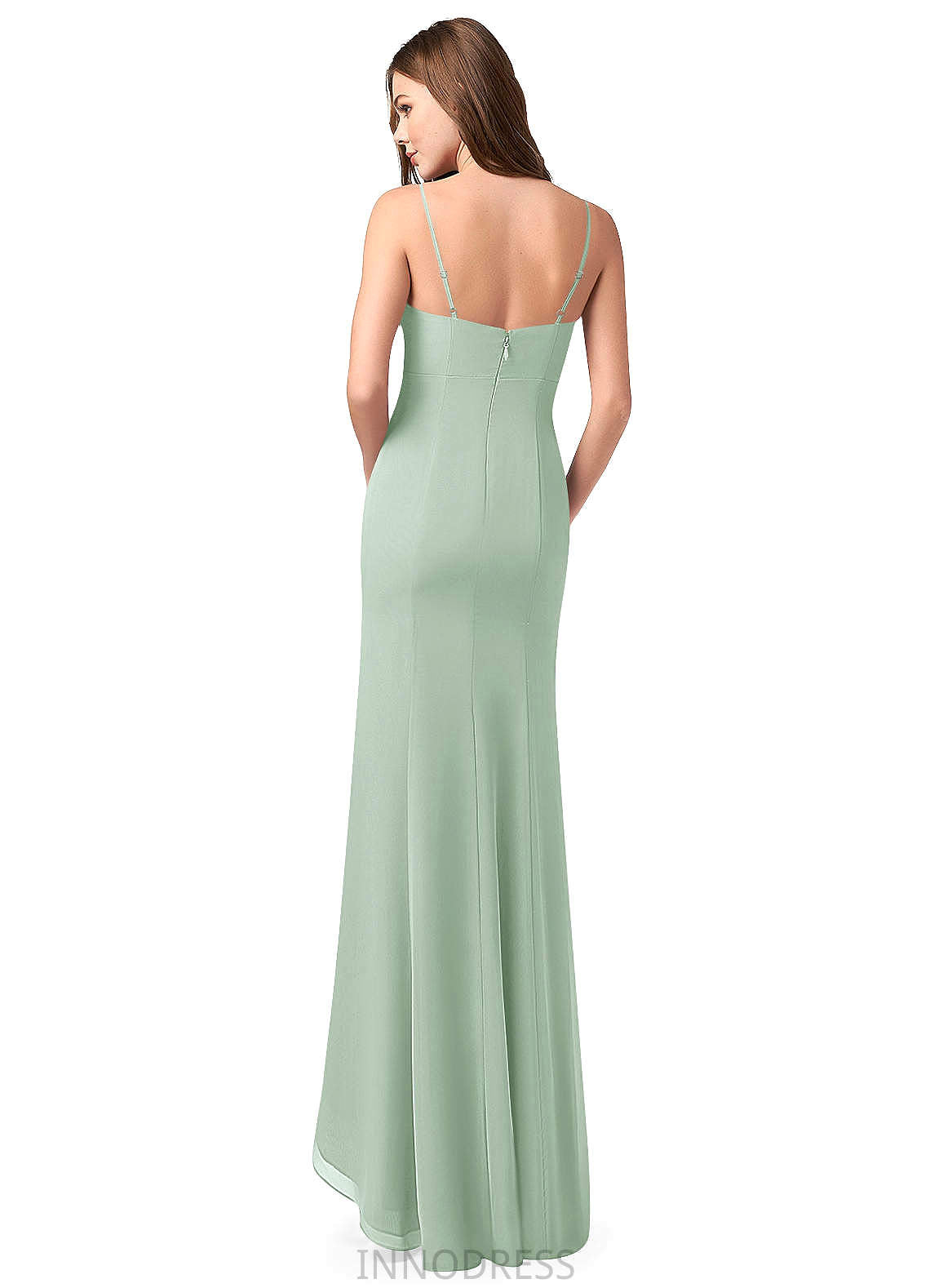 Jaylen Floor Length Sleeveless Straps Velvet Trumpet/Mermaid Natural Waist Bridesmaid Dresses