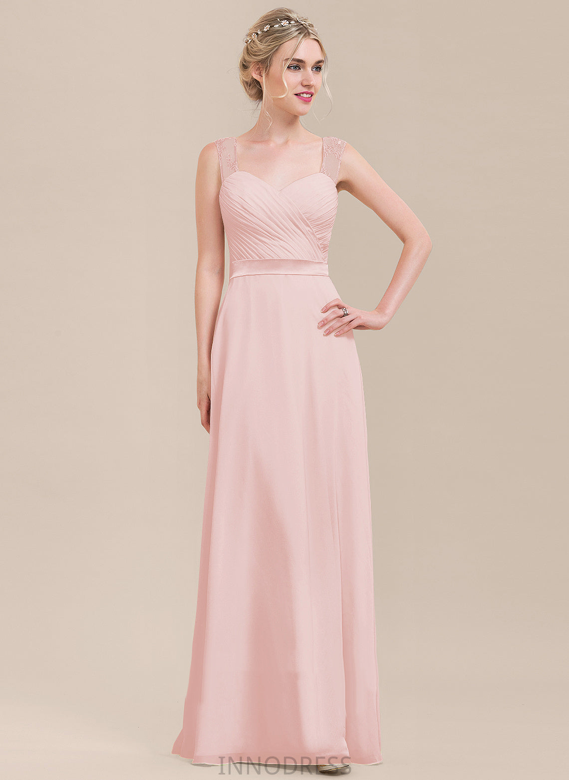 Embellishment Neckline Silhouette A-Line Length Ruffle Fabric Sweetheart Floor-Length Mandy Sleeveless Floor Length Bridesmaid Dresses