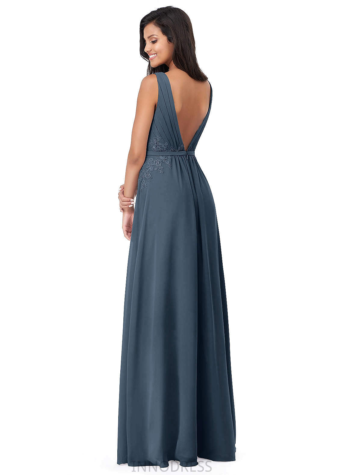 Yadira Sleeveless Natural Waist Straps Floor Length Off The Shoulder Bridesmaid Dresses