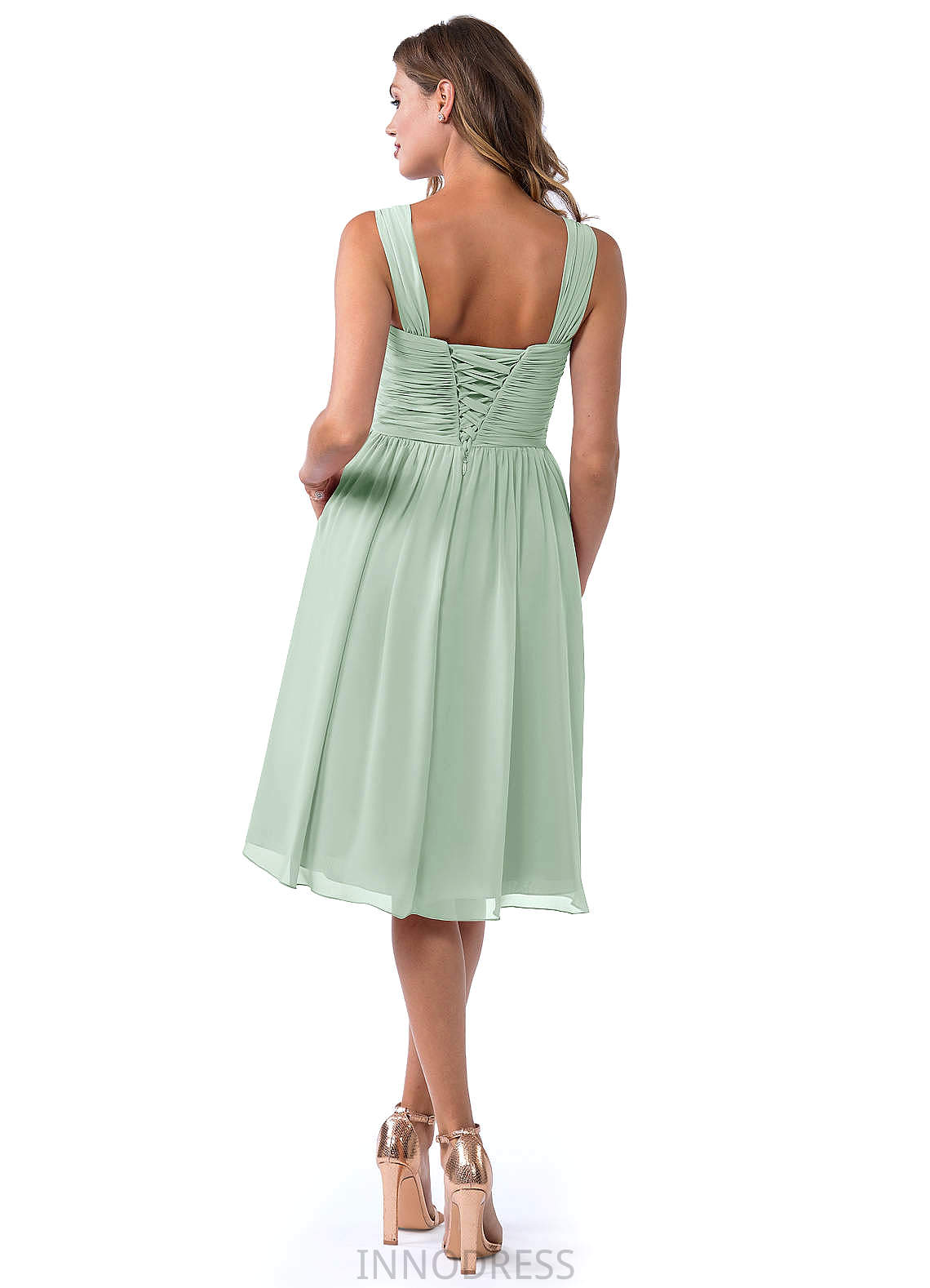 Selena Straps Natural Waist Floor Length A-Line/Princess Sleeveless Bridesmaid Dresses