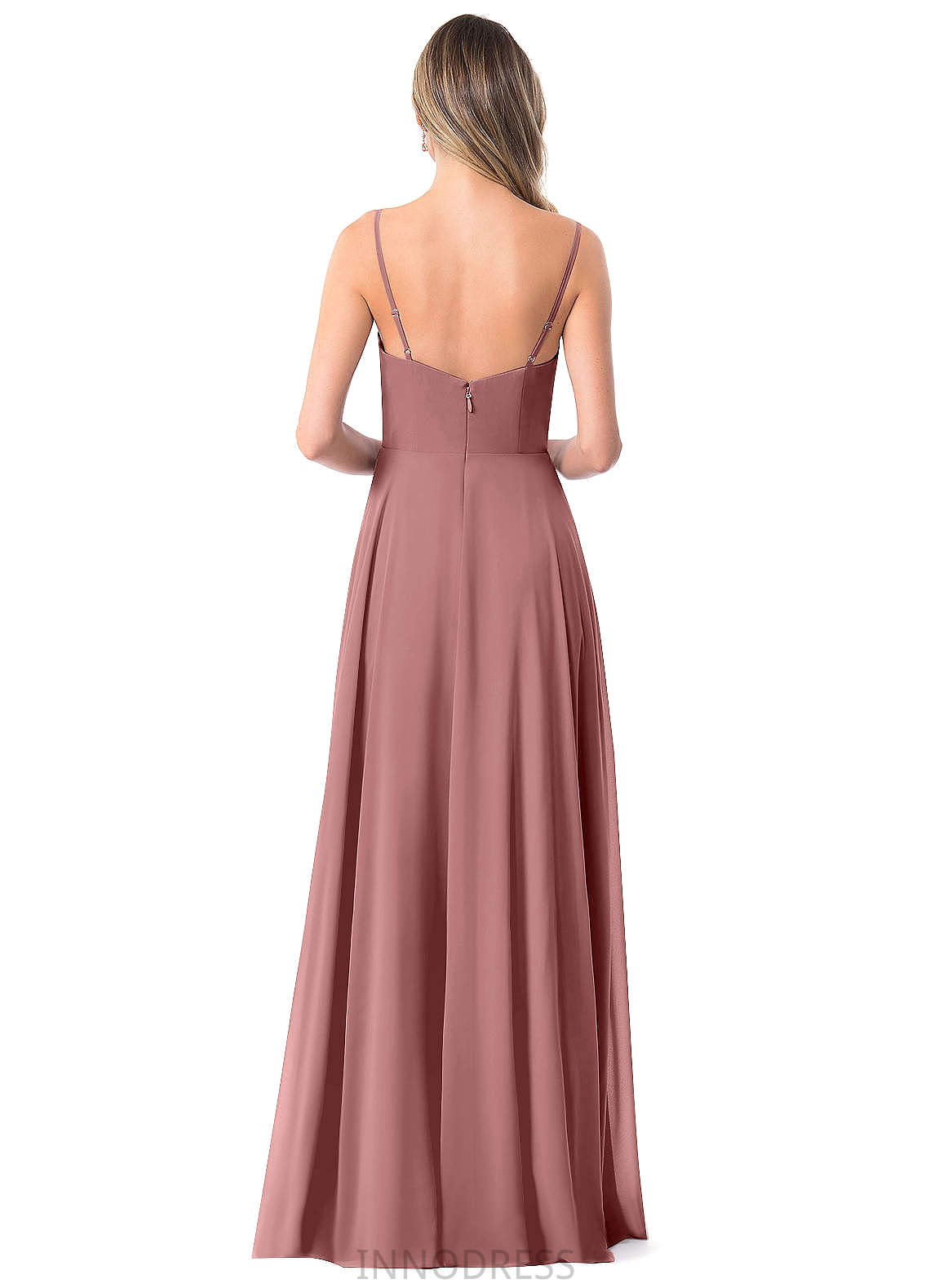 Marlene Floor Length Natural Waist Short Sleeves A-Line/Princess V-Neck Bridesmaid Dresses