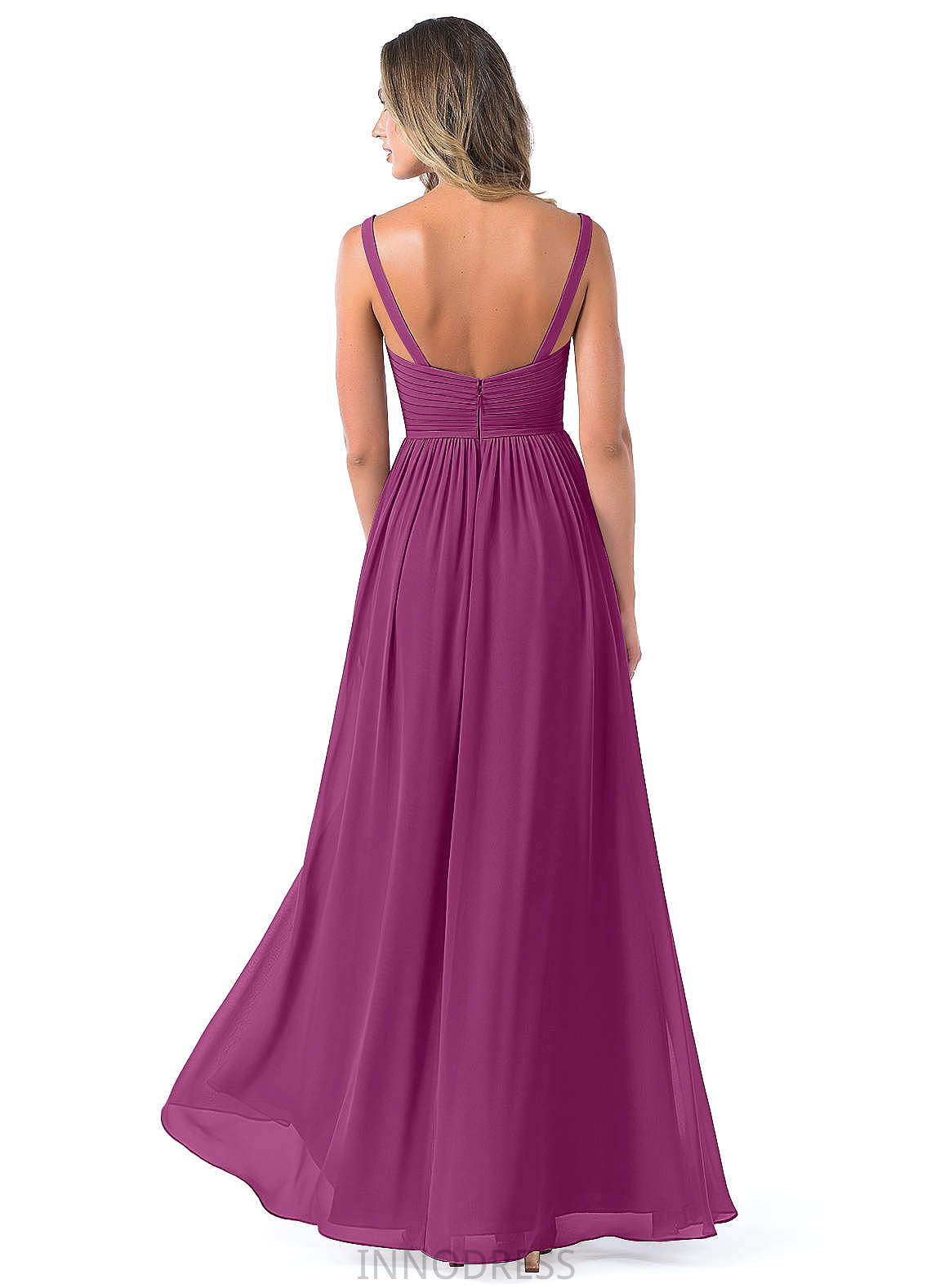 Cheryl Trumpet/Mermaid Sleeveless V-Neck Natural Waist Floor Length Bridesmaid Dresses