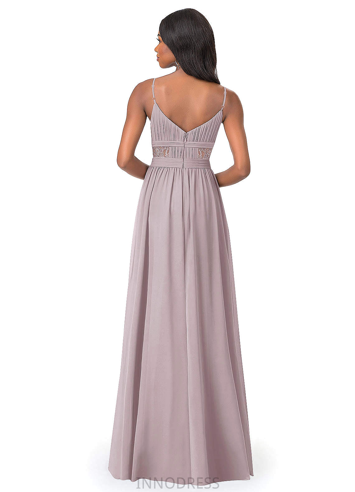 Kamryn Natural Waist A-Line/Princess Sleeveless V-Neck Floor Length Bridesmaid Dresses