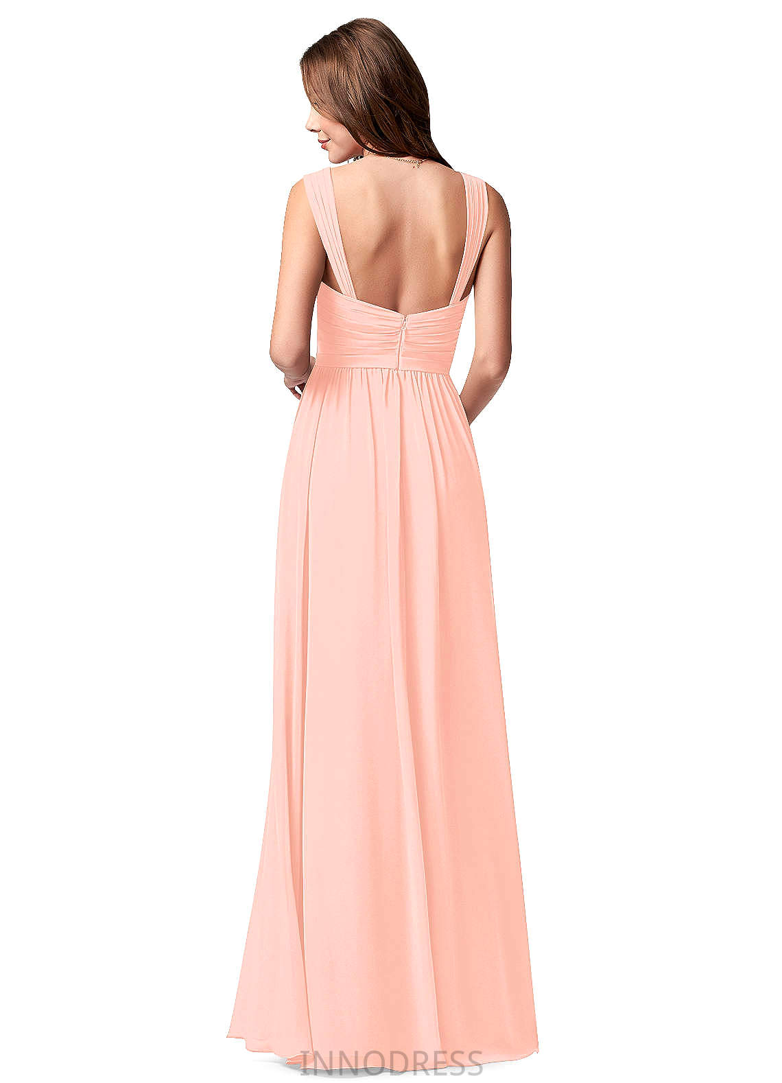 Dana Floor Length Natural Waist A-Line/Princess Sleeveless Spaghetti Staps Bridesmaid Dresses