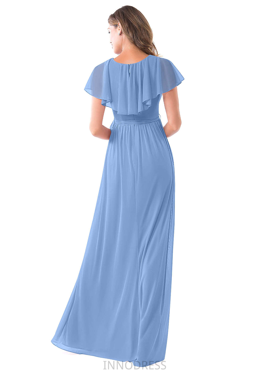 Cristina Natural Waist Spaghetti Staps A-Line/Princess Sleeveless Bridesmaid Dresses