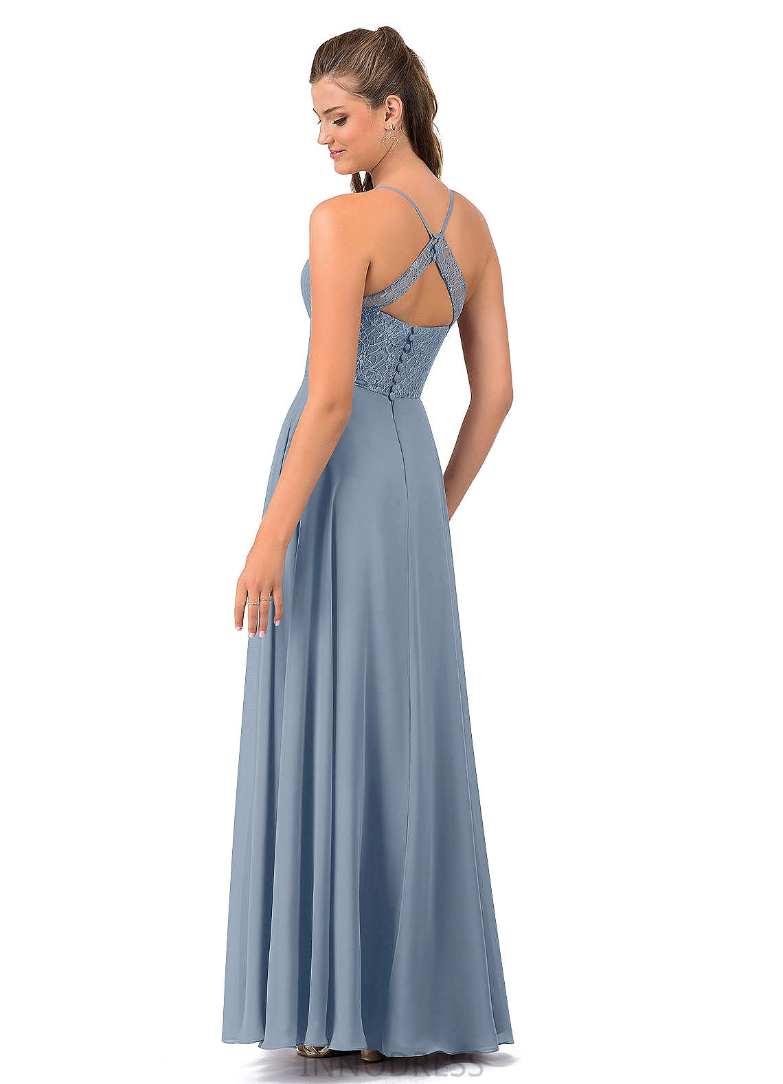 Gemma Natural Waist Sleeveless V-Neck Floor Length A-Line/Princess Bridesmaid Dresses