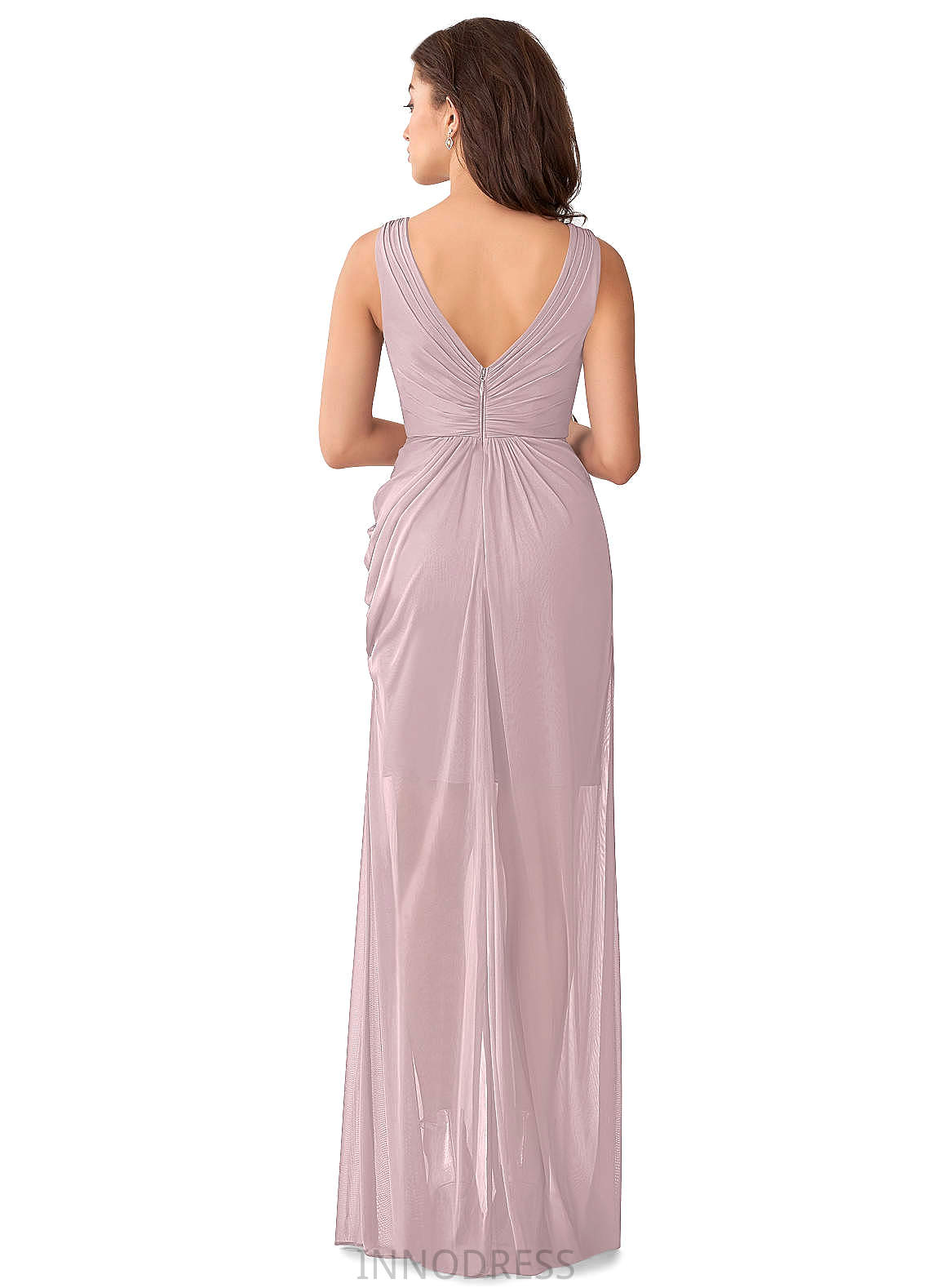 Camille Sleeveless A-Line/Princess Spaghetti Staps Floor Length Natural Waist Bridesmaid Dresses